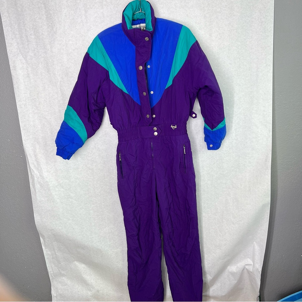 Vintage Purple and Blue Jumpsuit